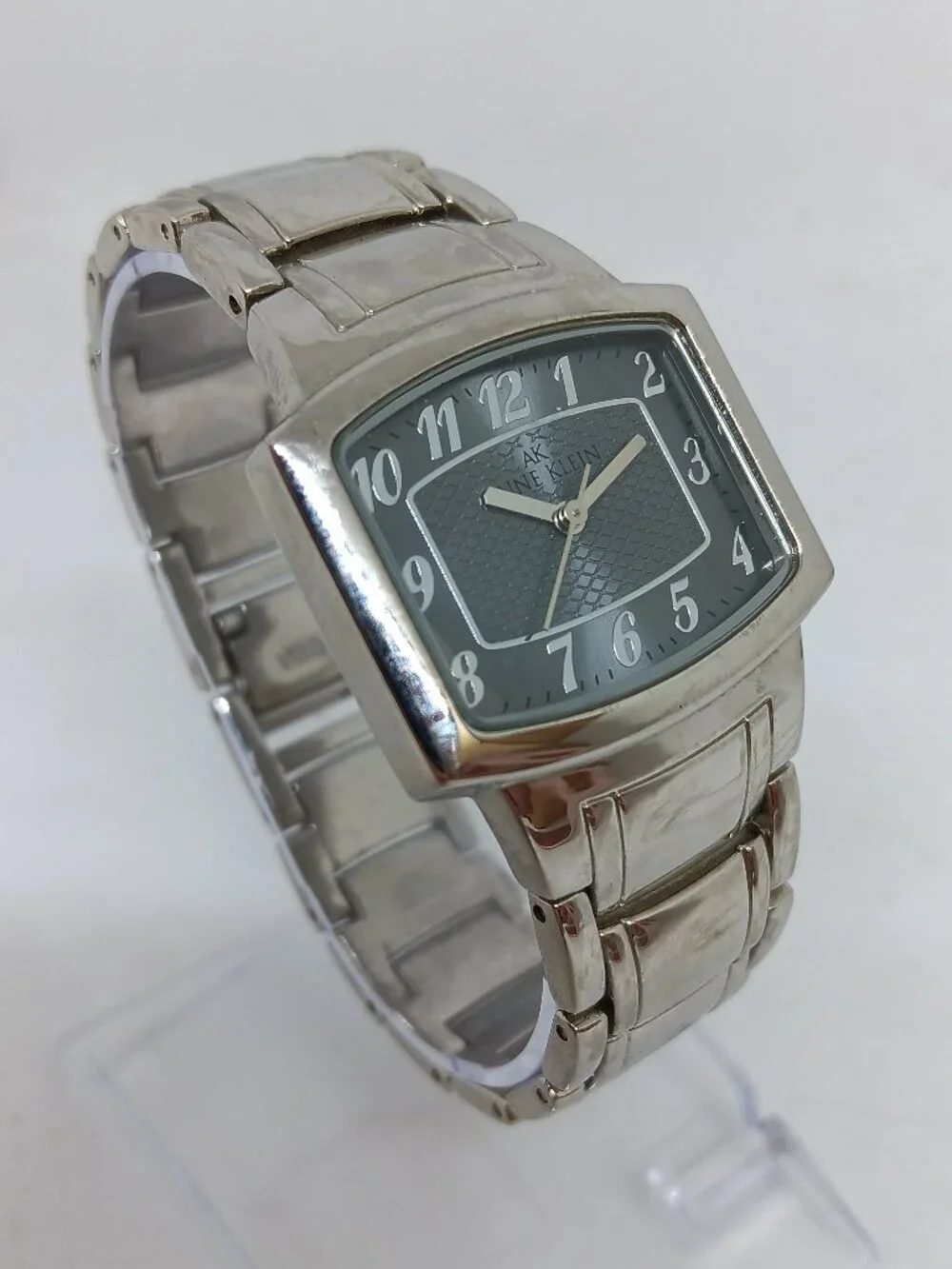 Anne Klein 10/7887S Women's 30mm x 24mm Silver Tone Quartz Watch NEW BATTERY